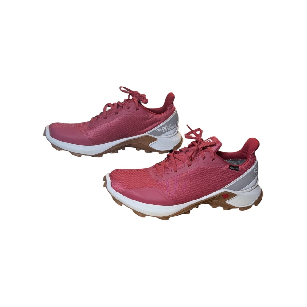 Salomon Alphacross GTX Trail Running Shoes Mens 10.5 Red Gore-Tex 408057